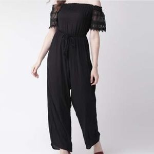 Chic Off-Shoulder Black Jumpsuit